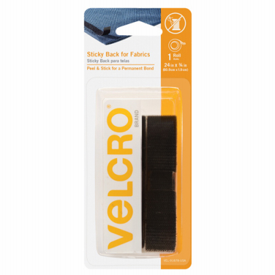 24x3/4 BLK Velcro Back