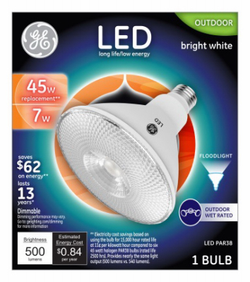 GE 7W WHT Par38 Bulb