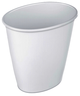 1.5GAL WHT Wastebasket