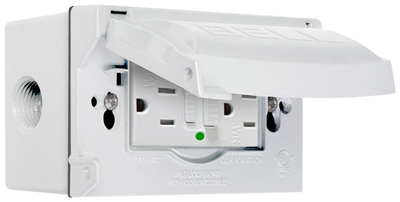 15A WHT GFCI Outlet Kit