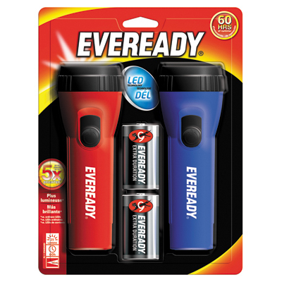 2PK LED Econ Flashlight