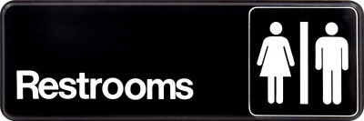 3x9 Restrooms Sign