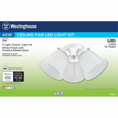 3LGT WHT Fros Fan Kit