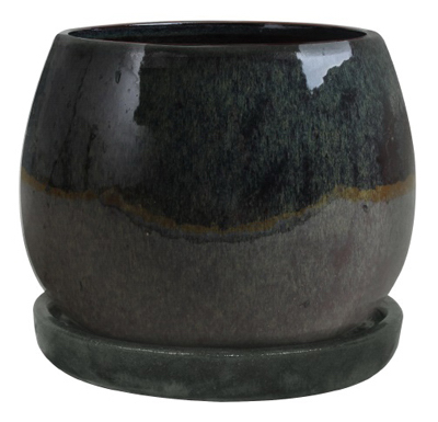 6" Drip GRN Artisan Pot