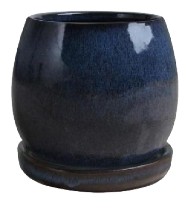 8" Drip BLU Artisan Pot