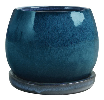 8"AQUA BLU Artisan Pot
