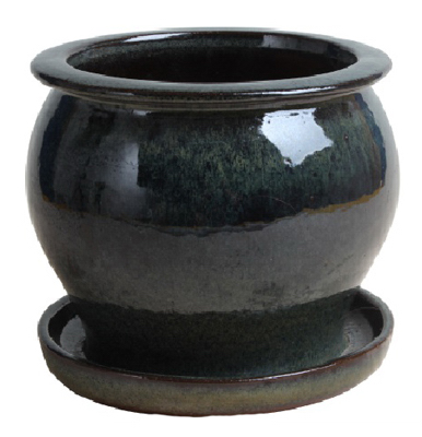 4" Drip GRN Studio Pot