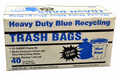 40CT 33GAL BLU Recy Bag
