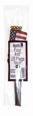 4PK 4x6 US Hand Flag