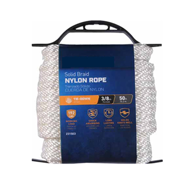 3/8x50' WHT Nyl Rope