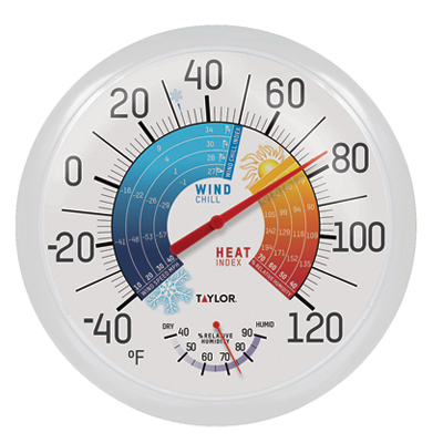 13.25" WHT Thermometer
