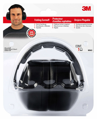 ADJ BLK FLD Earmuff