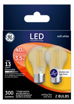 GE 2PK 3.5W SW Fan Bulb