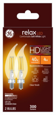 GE 2PK 4W SW CAC Bulb