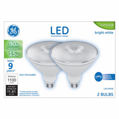 GE 2PK 15W Par38 Bulb