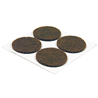 TG 4PK 1"BRN Felt Pads