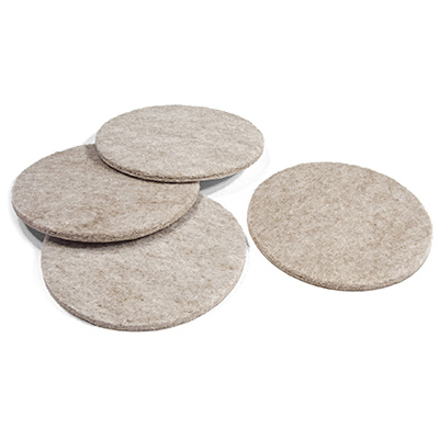 TG 4PK 3" Tan Felt Pads