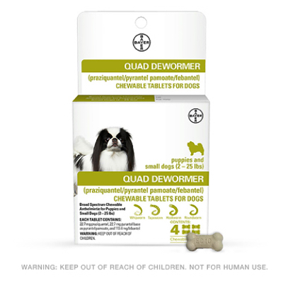 4PK SM Dog Dewormer