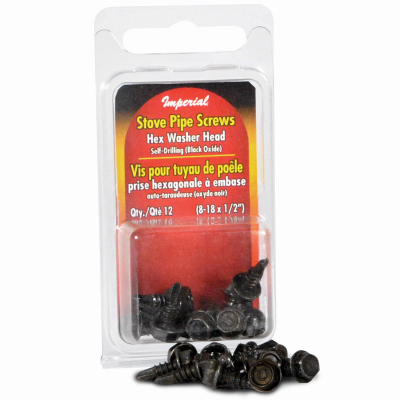 12CT BLK Pipe Screws