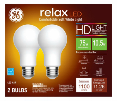 GE 2PK 13W SW A19 Bulb