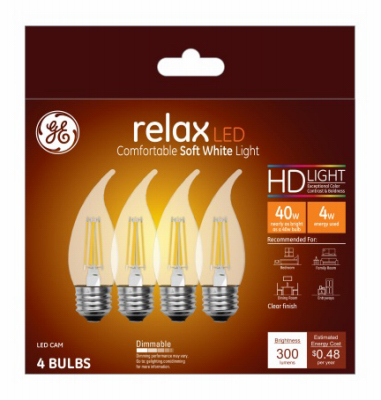 GE 4PK 4W SW Rel Bulb