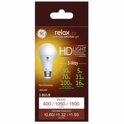GE 5/9/16W SW A21 Bulb