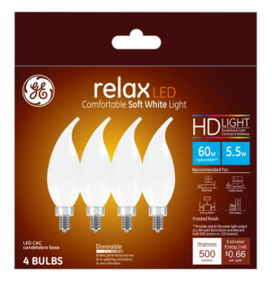 GE 4PK 5.5W SW Rel Bulb