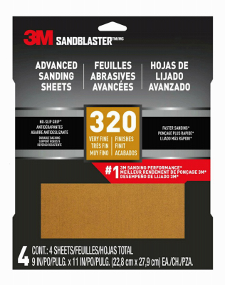 4PK 9x11 320G Sandpaper