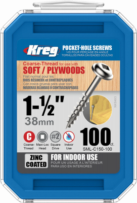 100PK 1.5" Pock Screws