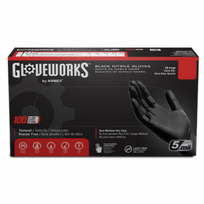 100CT MED BLK Nit Glove