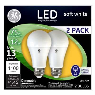 GE2PK 12W SW A19 Bulb