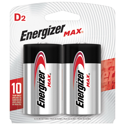 MAX 2PK D Alk Battery