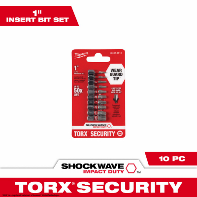 10PC Secur Ins Bit Set