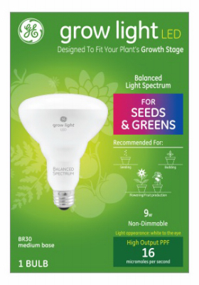 GE9W WHT BR30 Grow Lamp