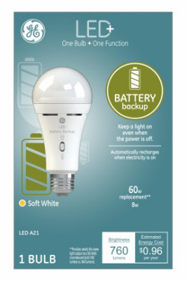 GE 8W SW Batt Back Bulb