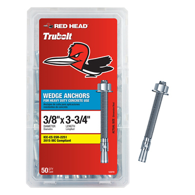 50PK 3/8x3-3/4 Anchor