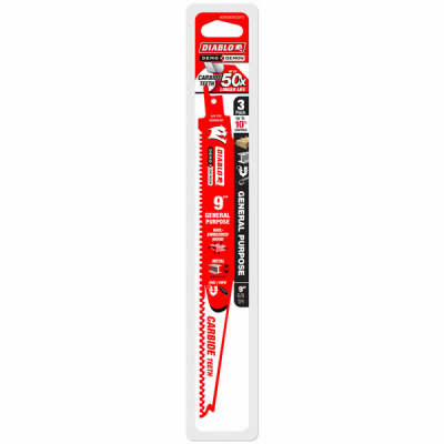 3PK 9" Carb Recip Blade