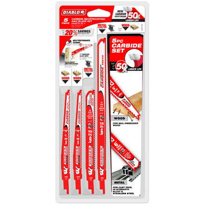 5PC Recip Blade Set