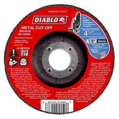 4.5x1/8x7/8 MTL Disc