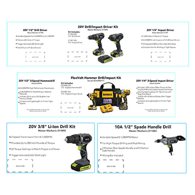 Dewalt PWR Tool Cards