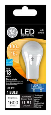 GE 15W SW Fros A21 Bulb