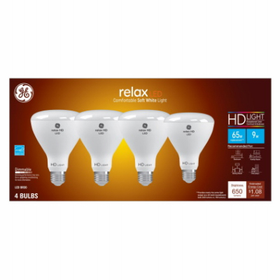 GE 4PK 10W SW BR30 Bulb