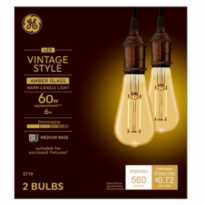 GE 2PK 6W WW ST19 Bulb