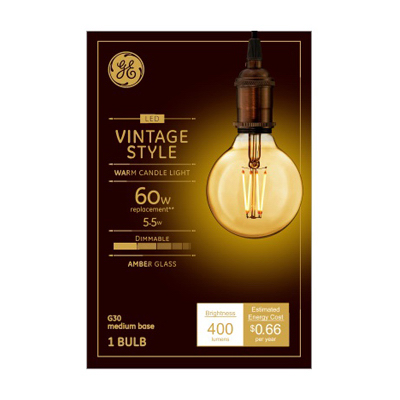 GE5.5W WW G30 Vint Bulb