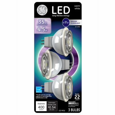 GE 3PK 4.5W WHT Bulb
