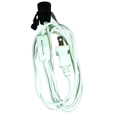6' WHT 18GA Lamp Cord