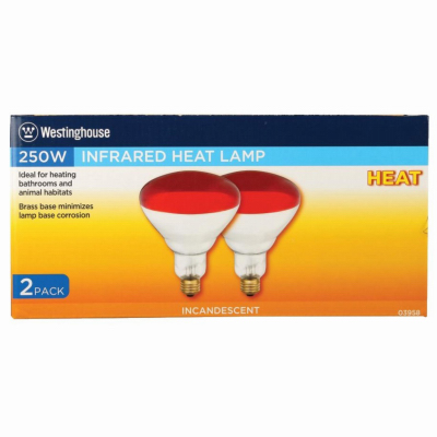 2Pk 250W R40 RED Lamp