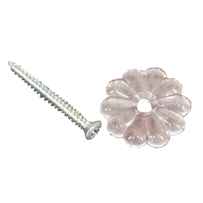 24PC CLR Rosette Button