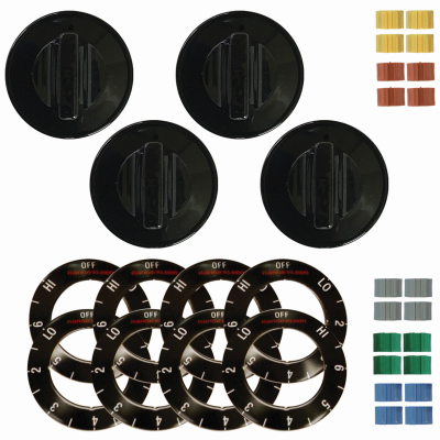 4PK BLK Elec Knob Kit