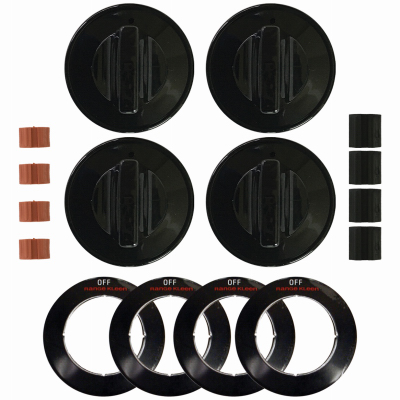 4PK BLK Gas Knob Kit